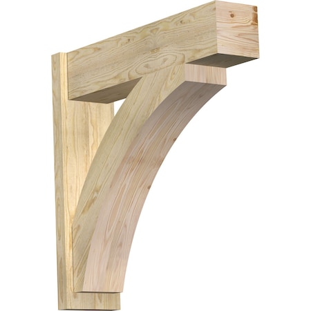 Ekena Millwork Thorton Block Rough Sawn Outlooker, Douglas Fir, 8"W x 32"D x 32"H OUT08X32X32THR05RDF